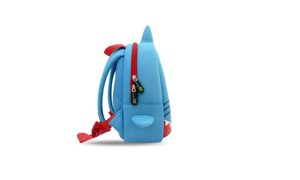 3D Shark Waterproof Children School Bags