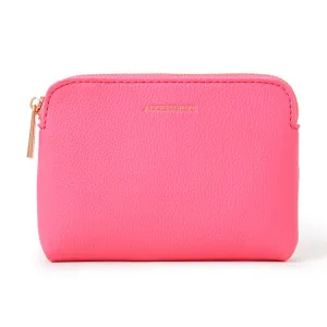 Accessorize London Women's Faux Leather pink Classic coin purse