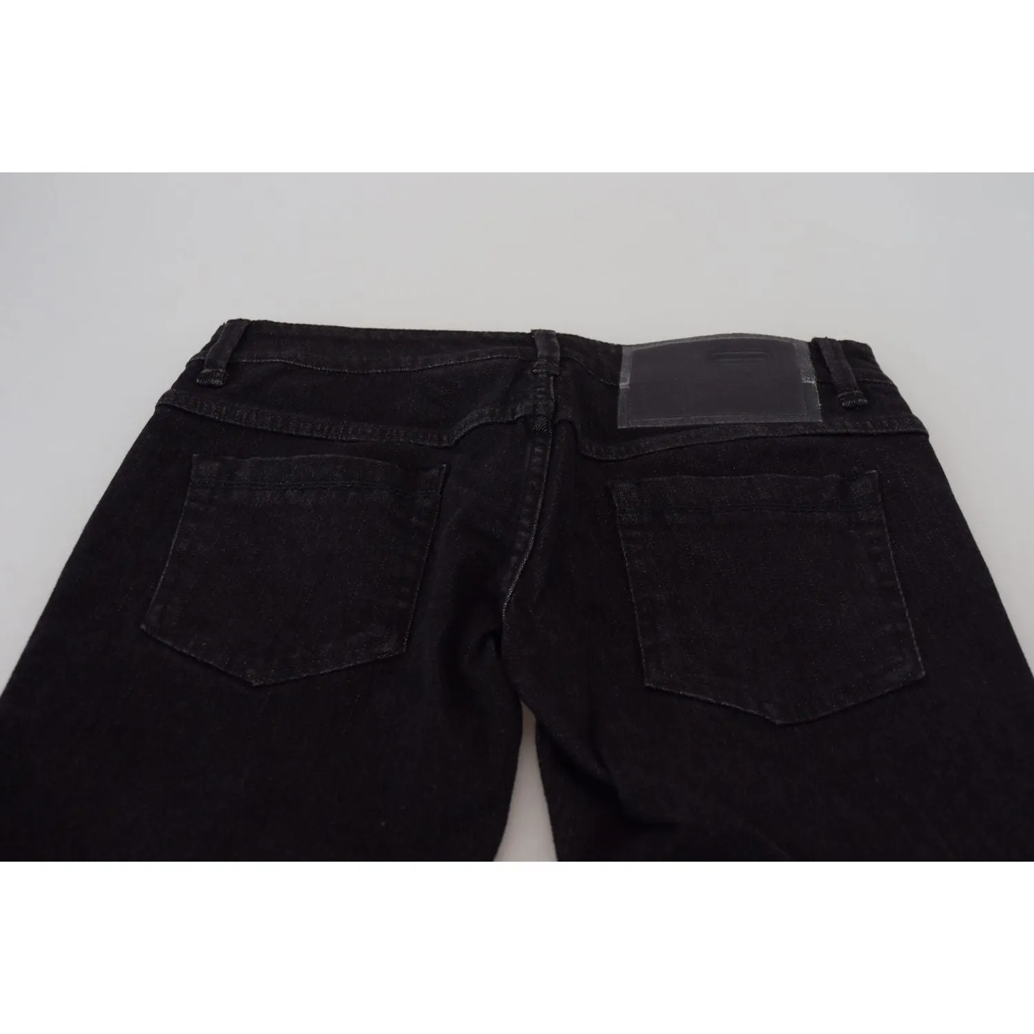 Acht Sleek Cotton Slim Fit Denim In Black