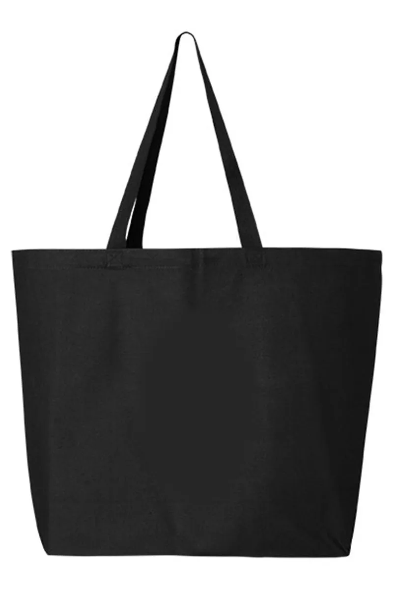 All The Bows Valentine Heart Canvas Jumbo Tote