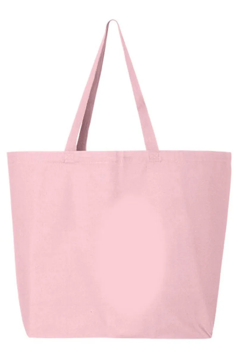 All The Bows Valentine Heart Canvas Jumbo Tote