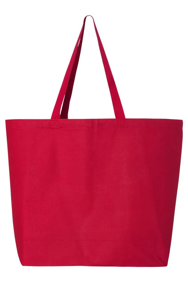 All The Bows Valentine Heart Canvas Jumbo Tote