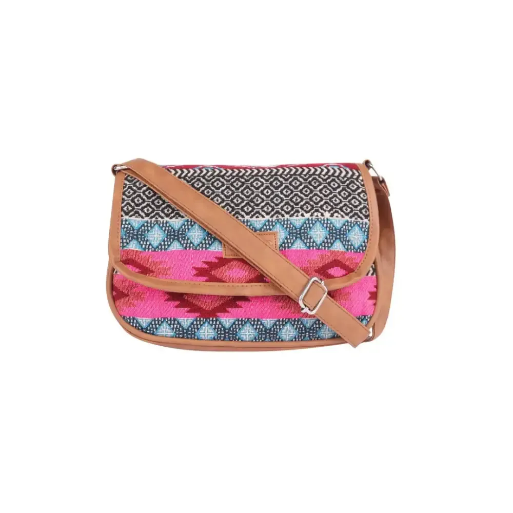 ASTRID Multicompartment Textured Sling Bag For Women And Girls (MULTICOLOR)