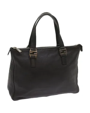 Authentic Black Leather Fendi Handbag