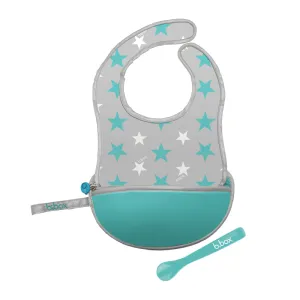 B.box Travel Bib   Silicone Spoon (Star Burst)