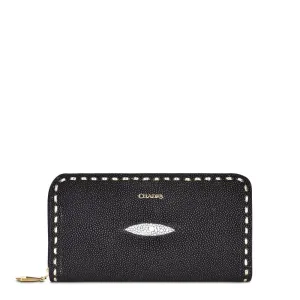 BD211MA - Cuadra black fashion stingray clutch wallet for women