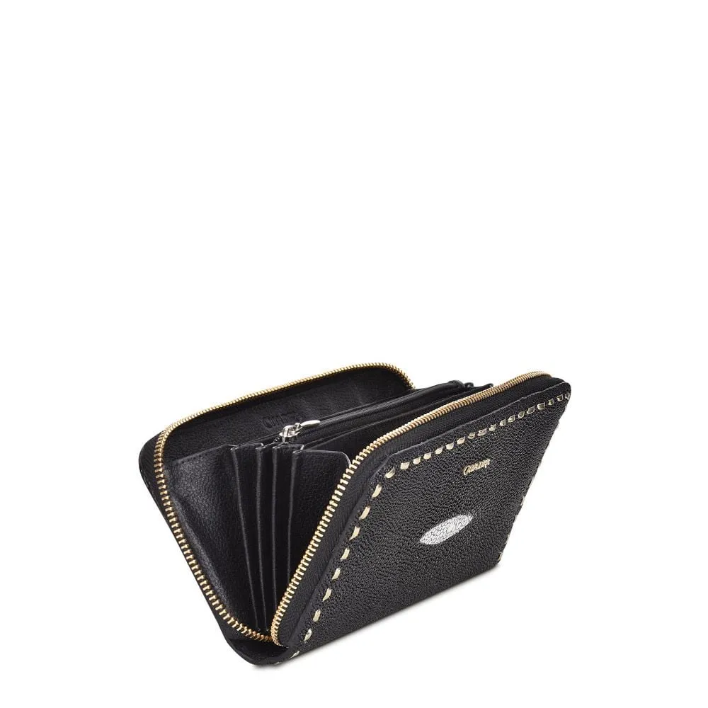 BD211MA - Cuadra black fashion stingray clutch wallet for women