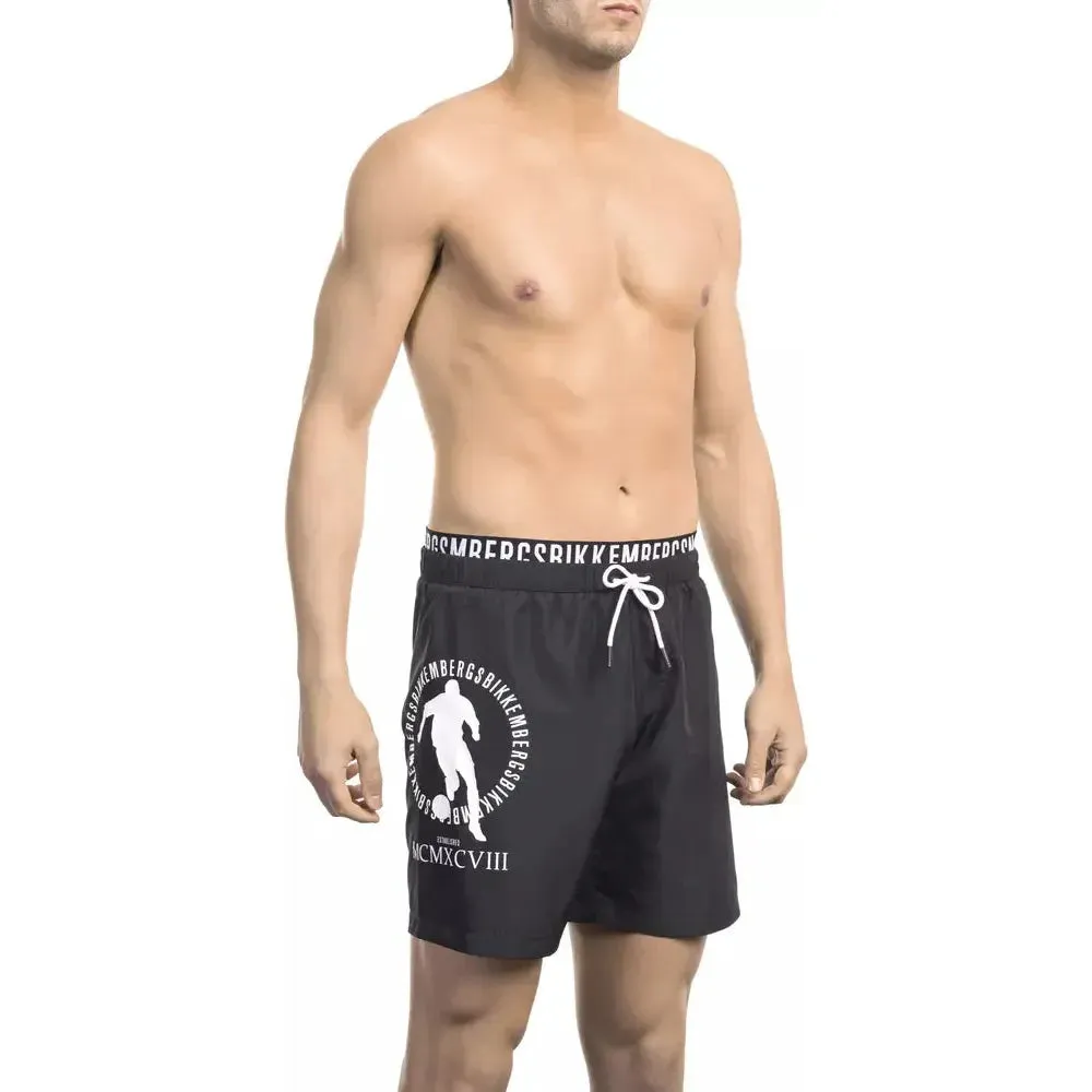 Bikkembergs Sleek Layered Swim Shorts with Logo Detail