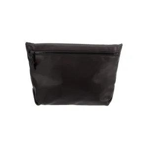 Bottega Veneta Leather Brown Zip Pouch