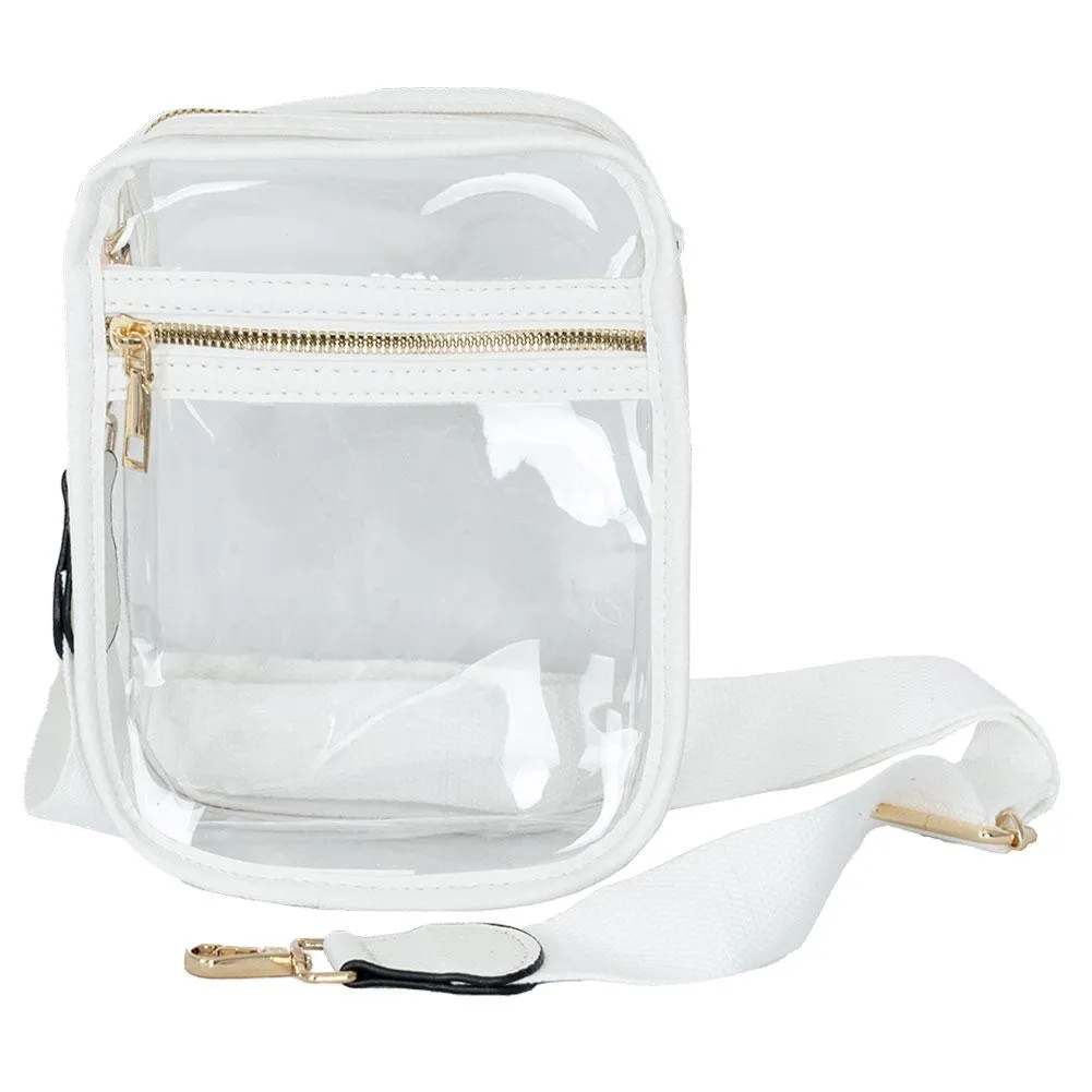 Clear Crossbody Bag White