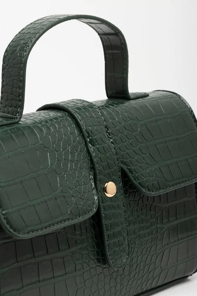 Croc Clutch Bag Green