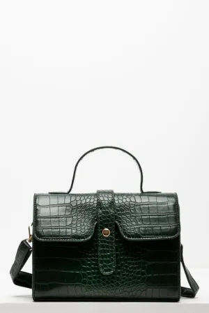 Croc Clutch Bag Green