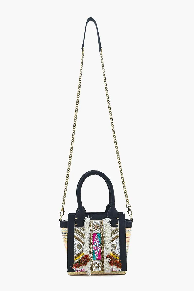 Deco Dream Embellished Top Handle Tote