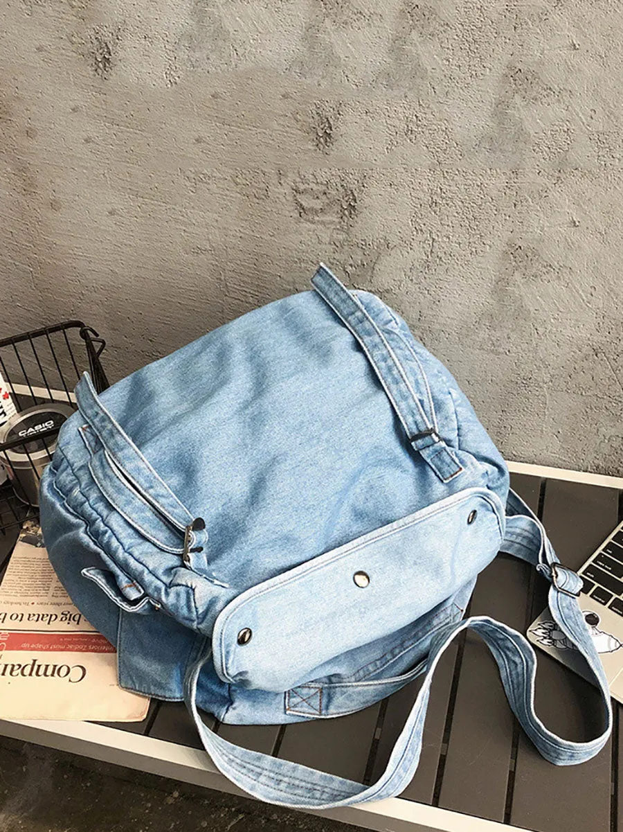 Denim Casual Large Capacity Bag Retro Shoulder Bag