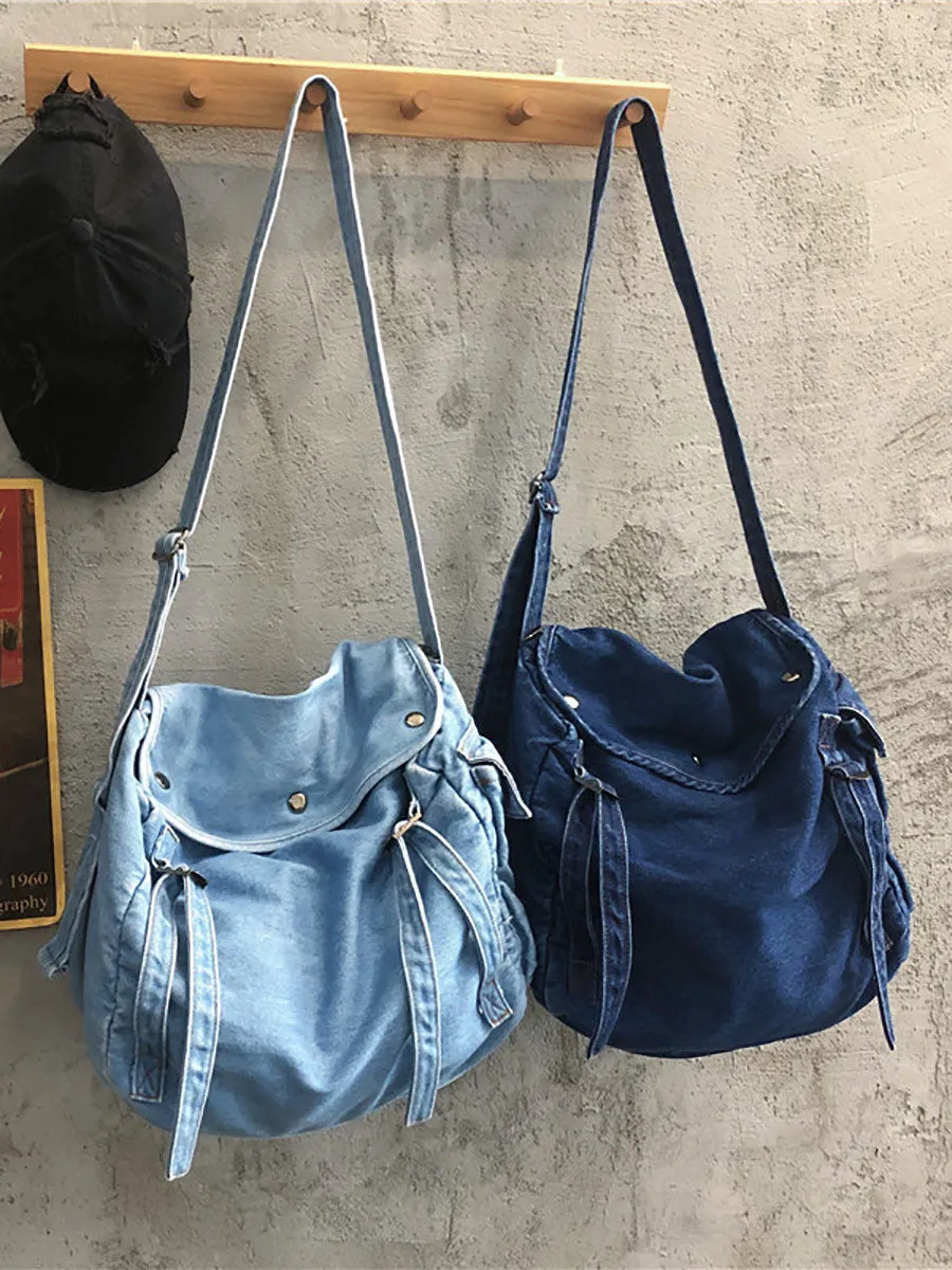 Denim Casual Large Capacity Bag Retro Shoulder Bag