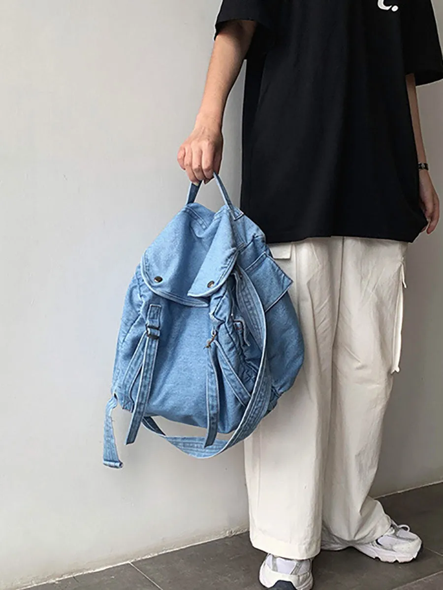 Denim Casual Large Capacity Bag Retro Shoulder Bag