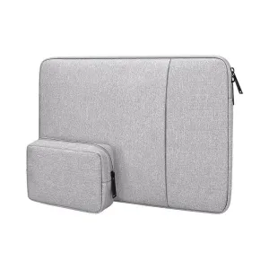 Exquisite 2in1 Sleek And Stylish Padded Inner Designed Laptop Sleeve- Ash