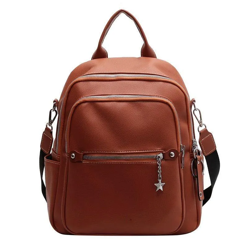 Fashion Leather College Bags - Women's Cool backpack WV1235