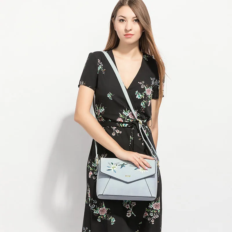 Flower Embroidery Handbag For Women