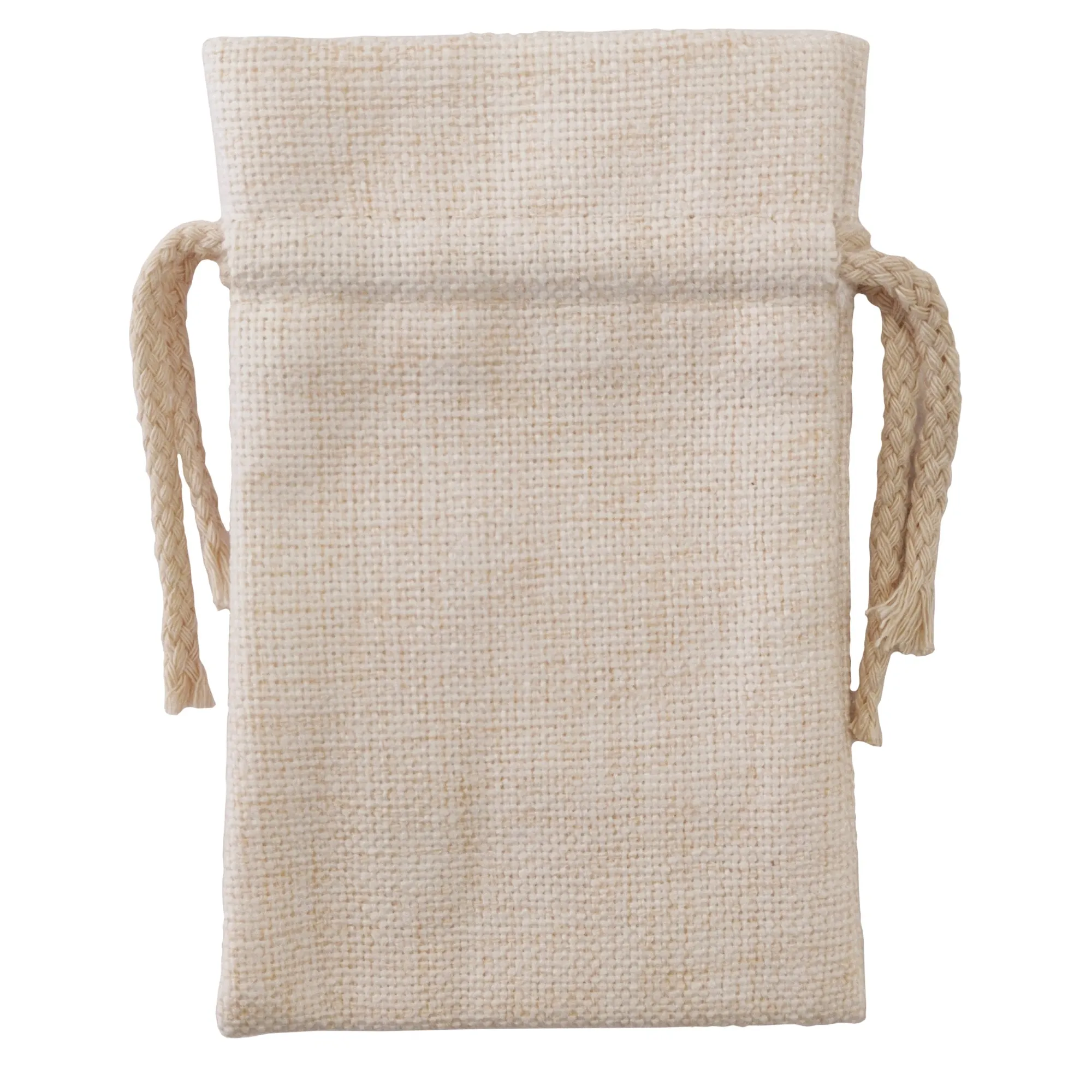 FULL CARTON - 100 x DOUBLE DRAWSTRING Bags - Thick Linen - 10cm x 15cm