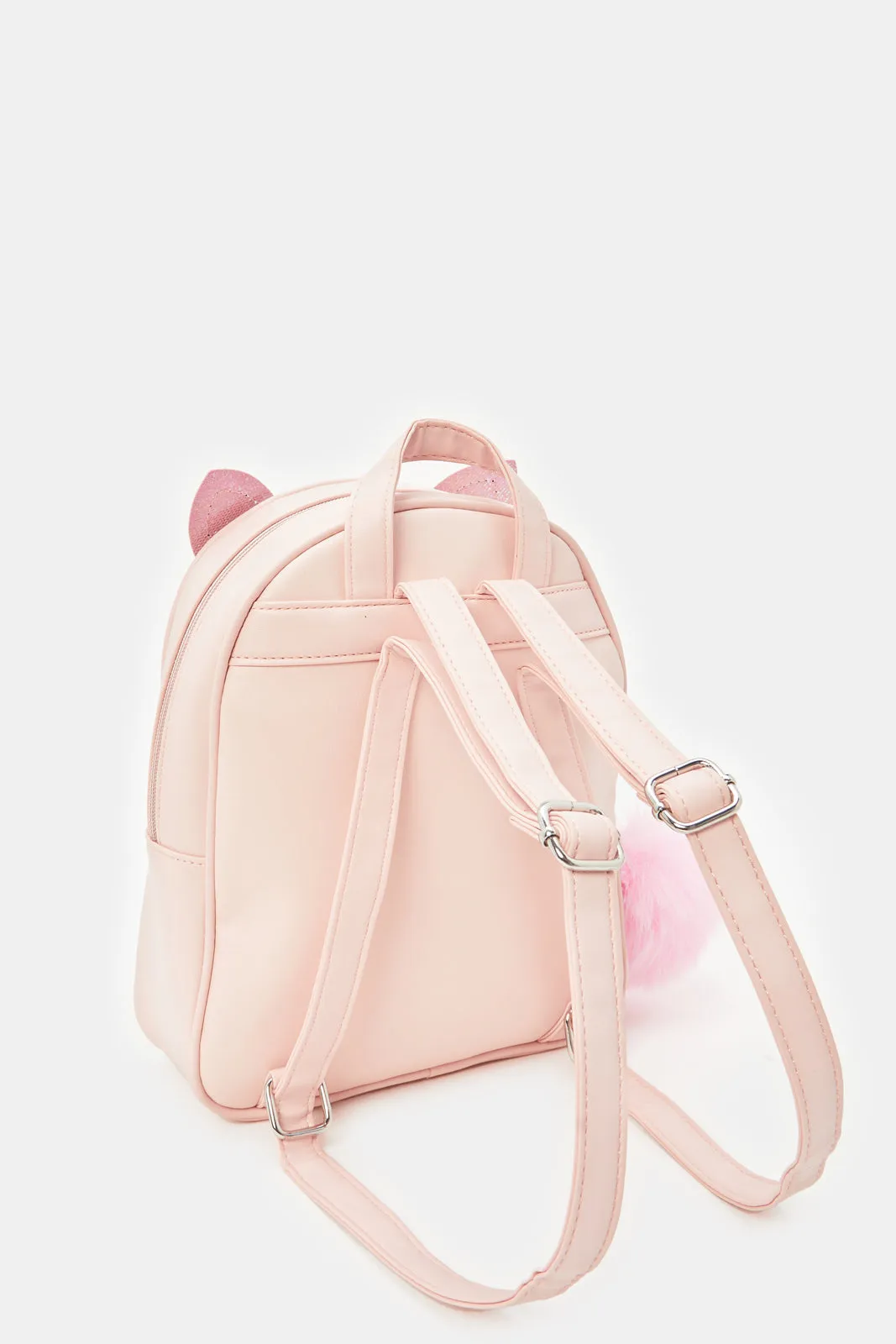 Girls Pink Character Embellished Backpack