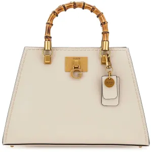 Guess Stephi Bamboo Tote In Stone For Women