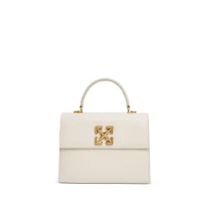 Jitney 2.8 Top Handle Leather Bag in White