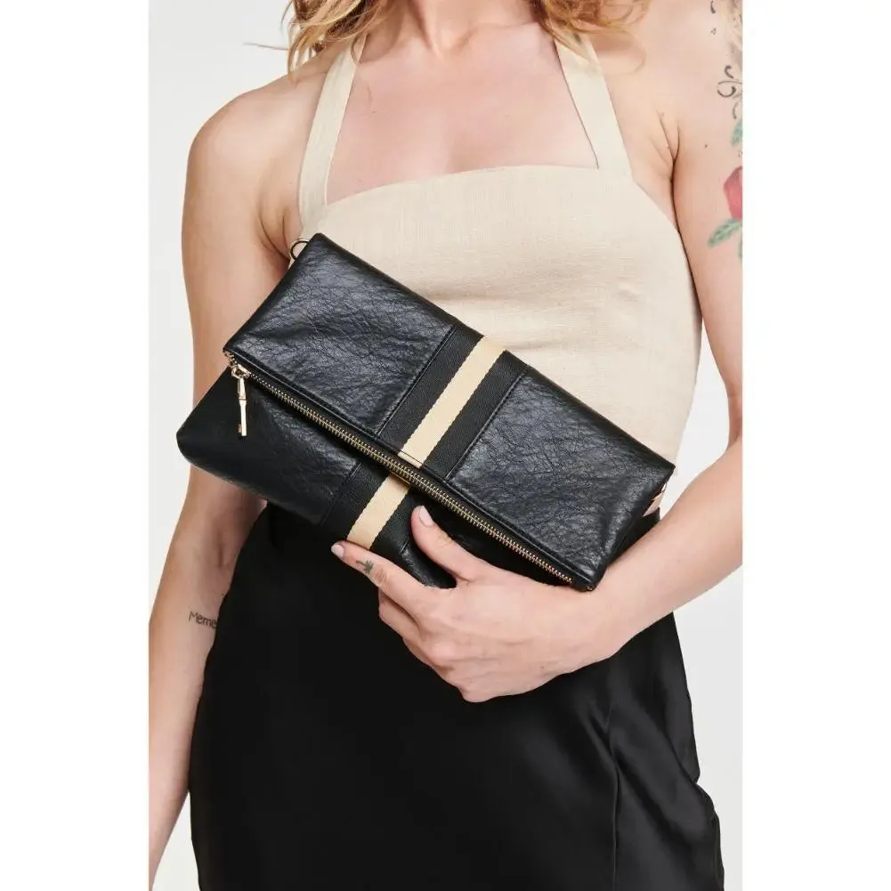 Jules Stripe Clutch