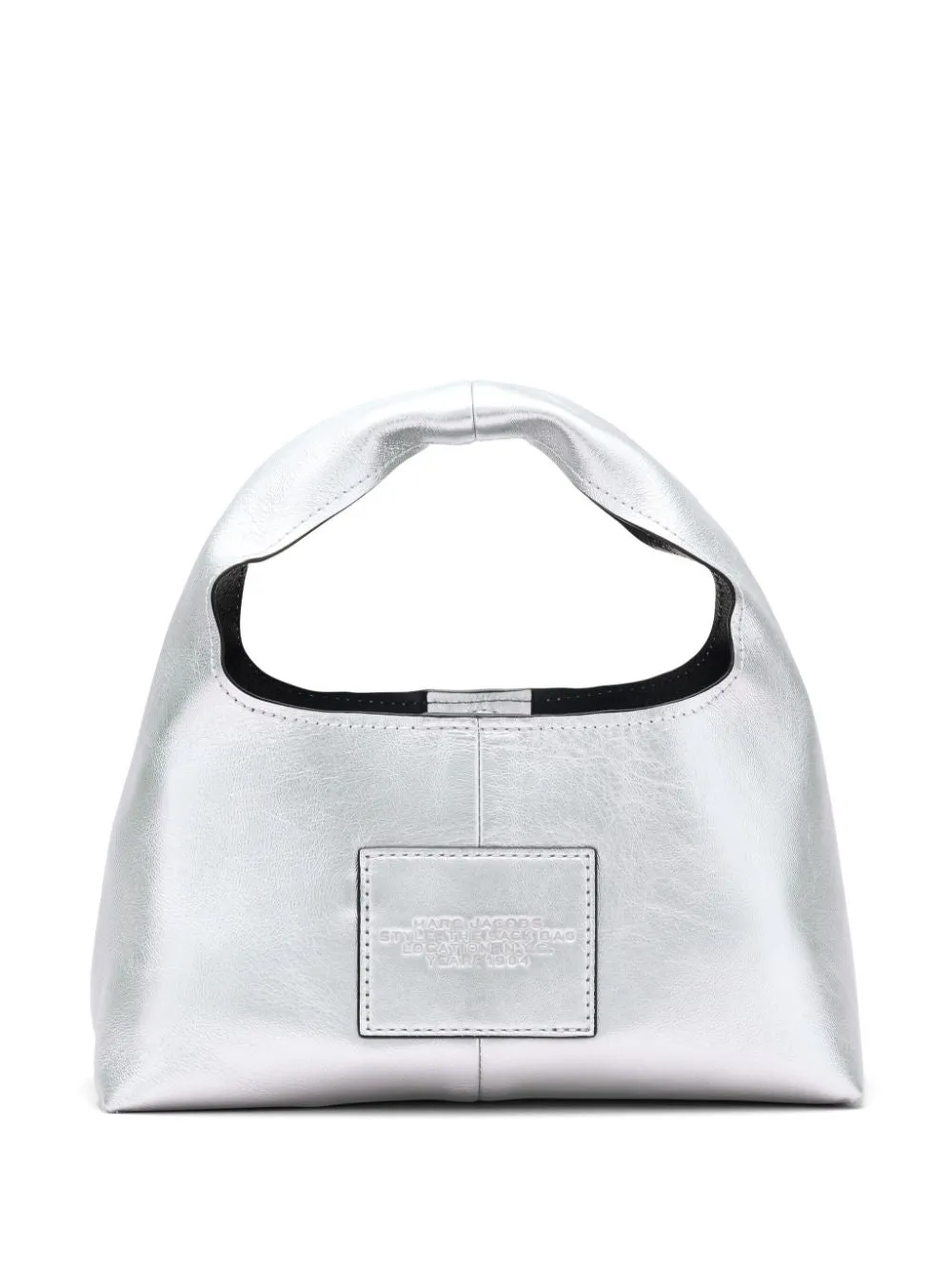 Metallic Leather Mini Sack Bag