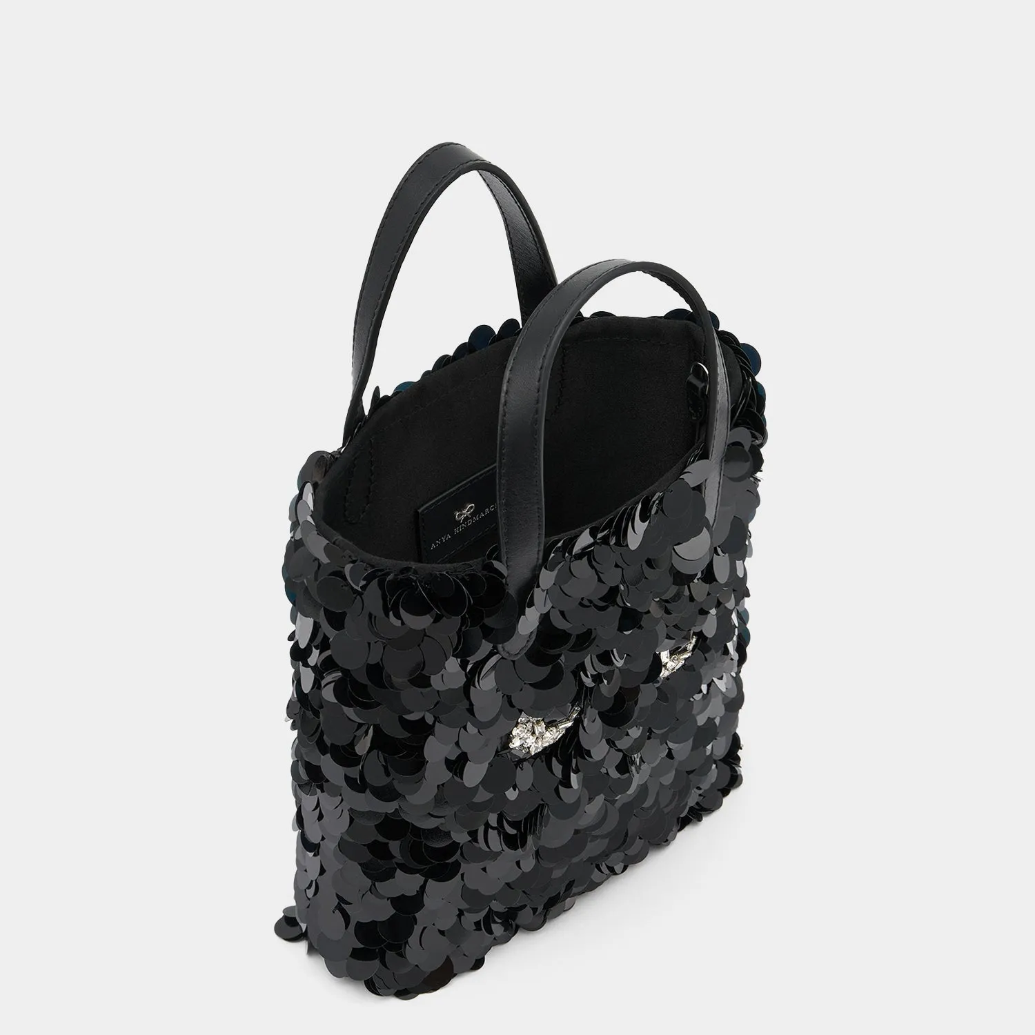 Mini N/S Eyes Embellished Cross-body Tote