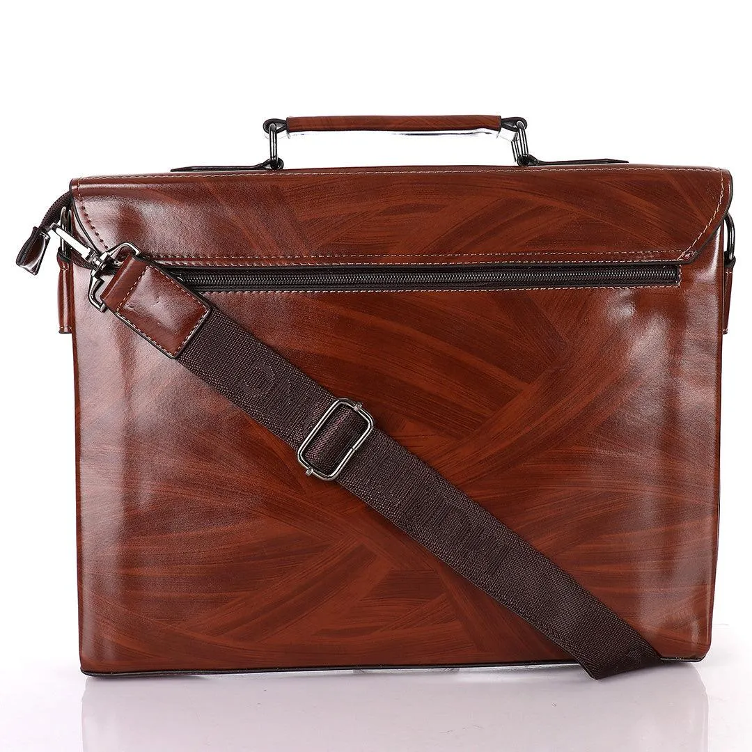 Mont Blanc Vintage Brown Leather  Briefcase with Original Shoulder Strap.