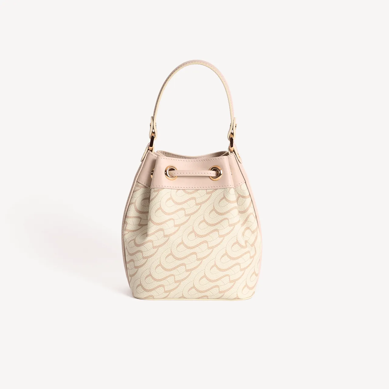 Pouch Bag Medium Monogram Print - Beige