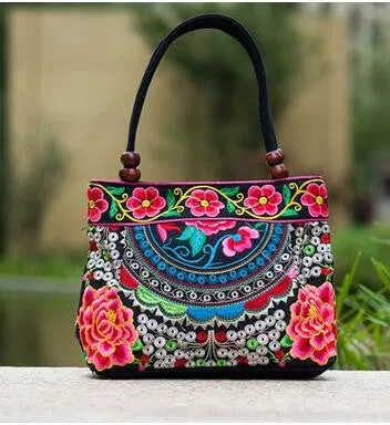 Price-promotion Women' handbag!New nice Embroidered Lady bags national trend handbag embroidered embroidery Lady carry bag