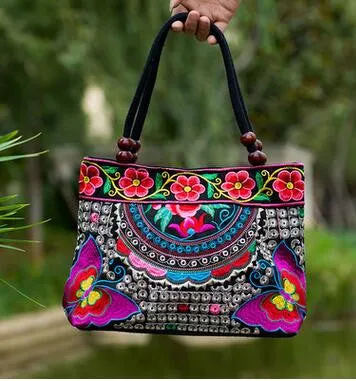 Price-promotion Women' handbag!New nice Embroidered Lady bags national trend handbag embroidered embroidery Lady carry bag