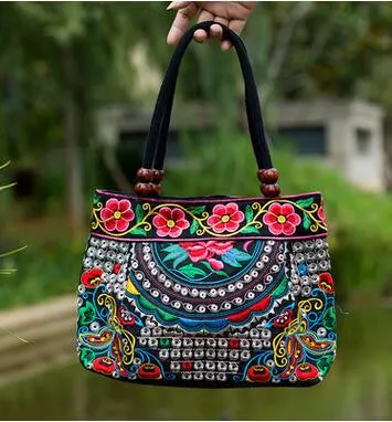 Price-promotion Women' handbag!New nice Embroidered Lady bags national trend handbag embroidered embroidery Lady carry bag