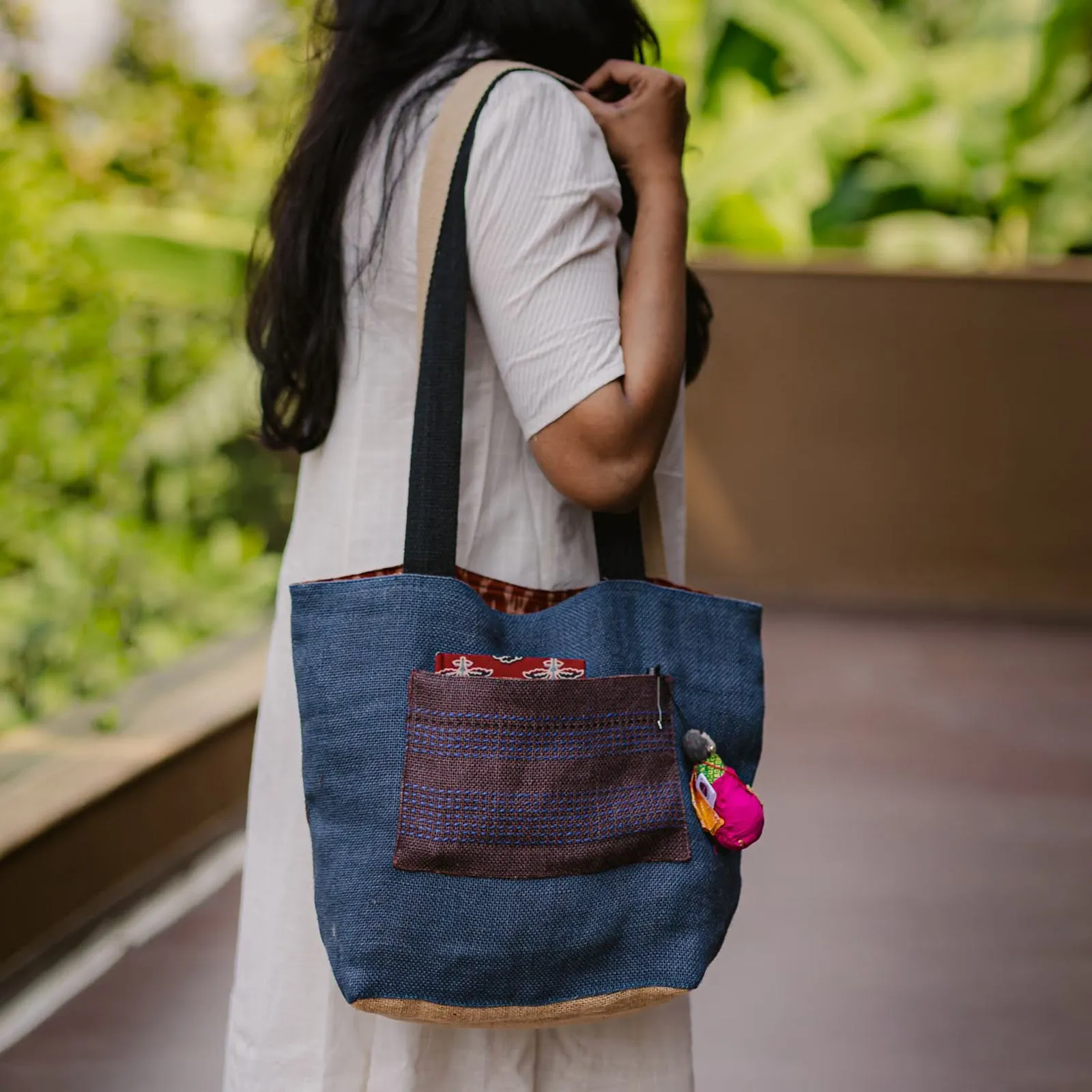 Reversible Ikat Tote Medium Bag