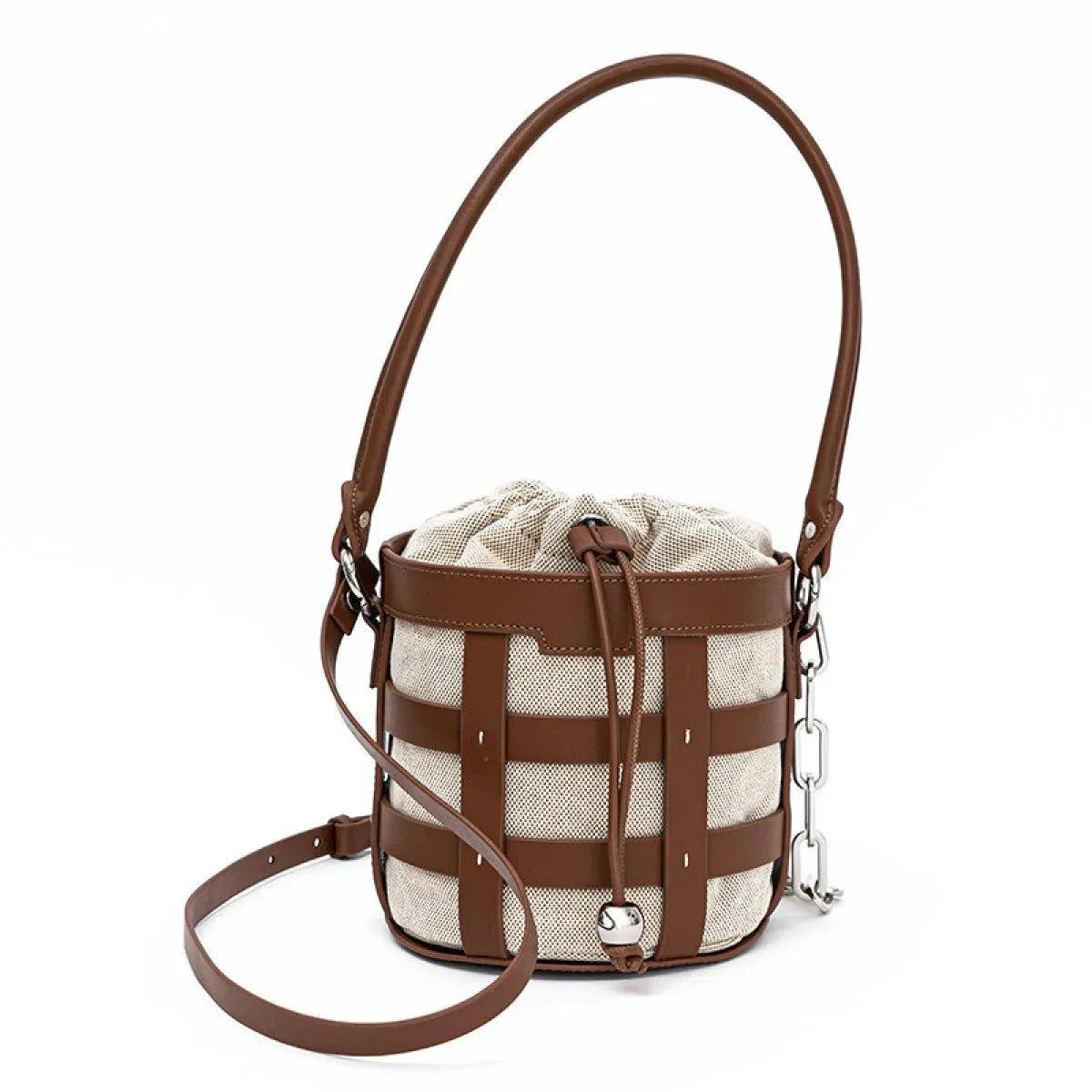 Round Bucket Shoulder Bag