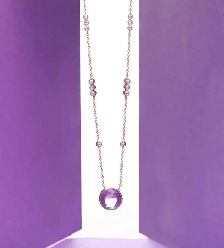 Silver 92.5 Lavender Necklace