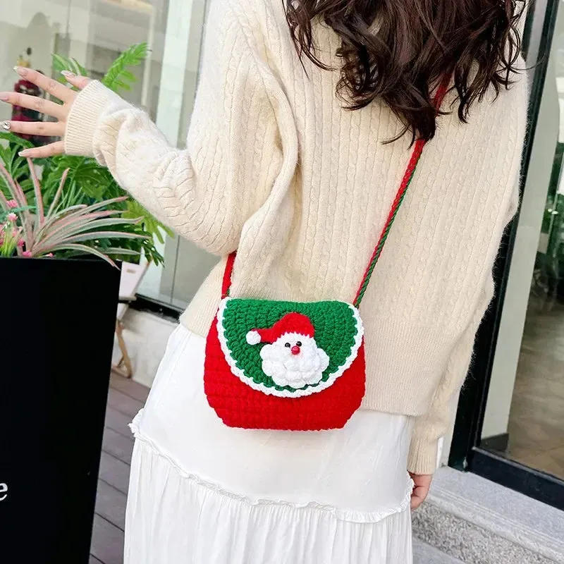 Sohiwoo Textile Solid Color Youth Shoulder Bag 2024 Hot Sale Trendy Christmas Crossbody Bag Soft Versatile Commuting Simplicity Handbag