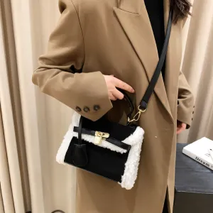 Sohiwoo Trendy Buckle Crossbody Bag Vintage Flap Square Bag Upgrade Your Style with Retro Handbag