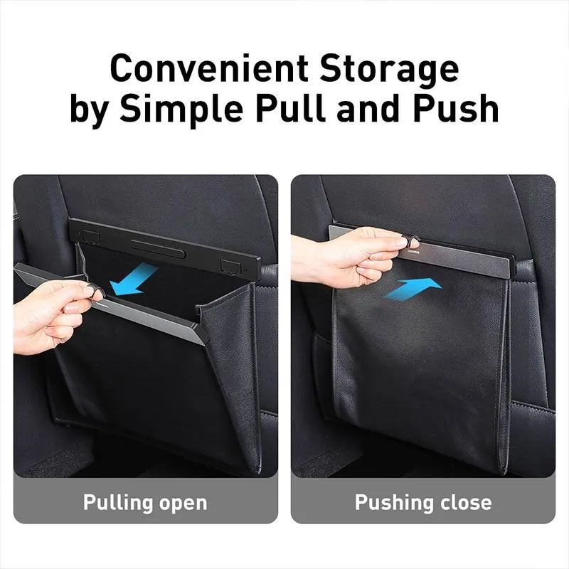 Stylish Sleek Car Backseat Magnetic Organiser Rubbish Bin