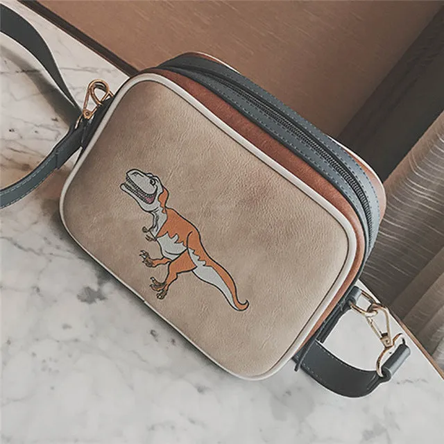 T-rex Crossbody Vegan Dinosaur Hide Leather Handbag