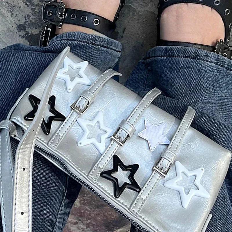 TAVIMART  -  Personality Star Design Sweet Handbags Women Y2k Aesthetic Streetwear Women's Shoulder Bags Trendy Vintage Korean Underarm Bag