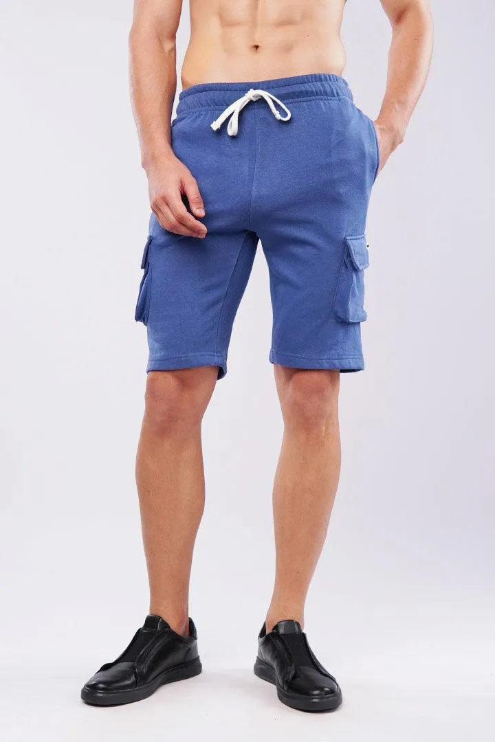 Terry Cargo Shorts - Ocean Blue