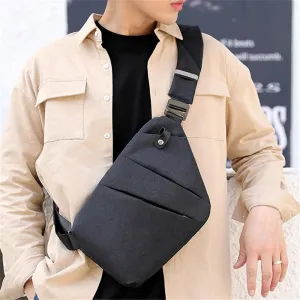 Unisex Solid Color Casual Crossbody Bags