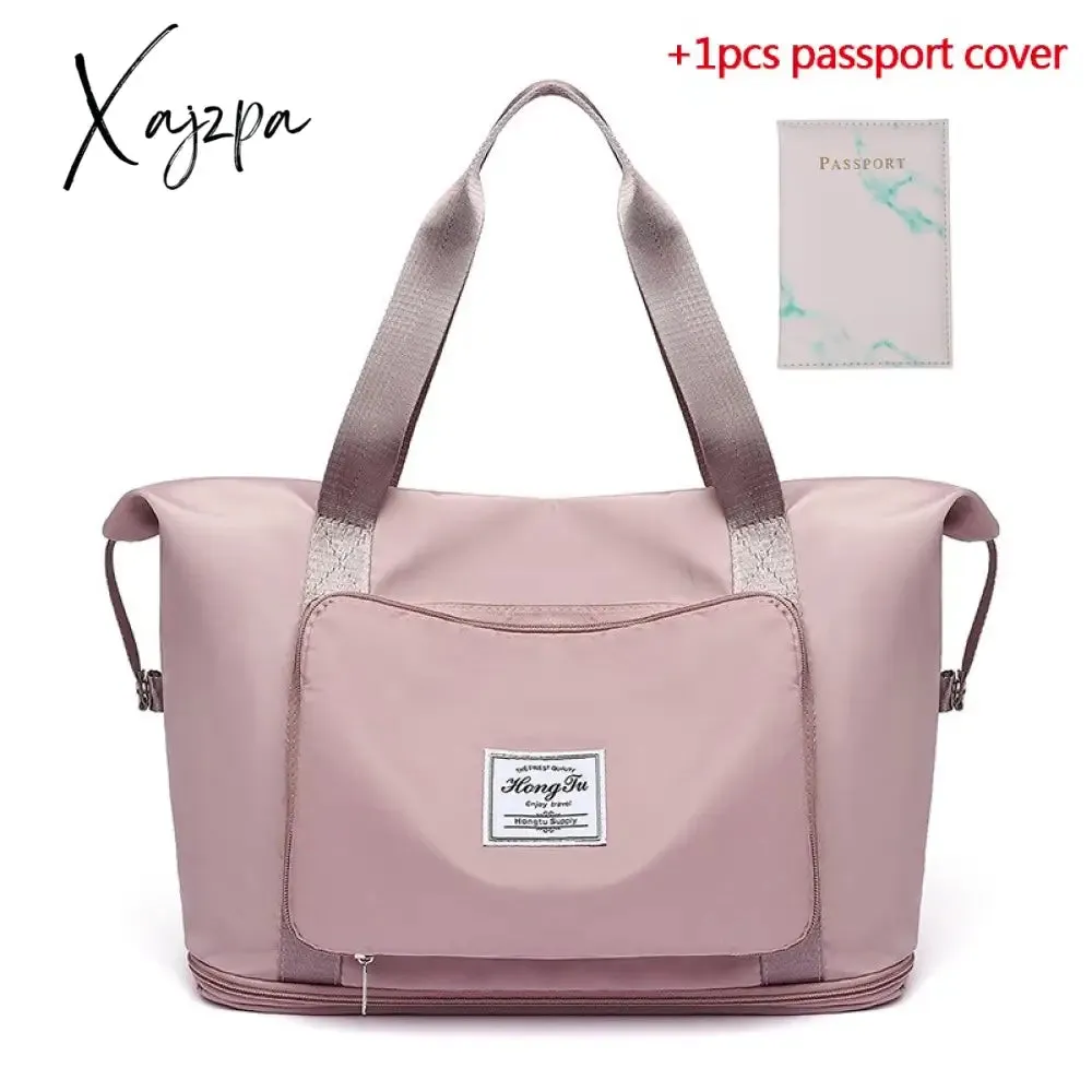 Xajzpa - Multifunctional Women Travel Bags New Large Capacity Folding Travel Bags Waterproof Tote Handbag Travel Duffle Bags