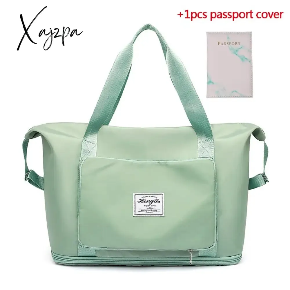 Xajzpa - Multifunctional Women Travel Bags New Large Capacity Folding Travel Bags Waterproof Tote Handbag Travel Duffle Bags