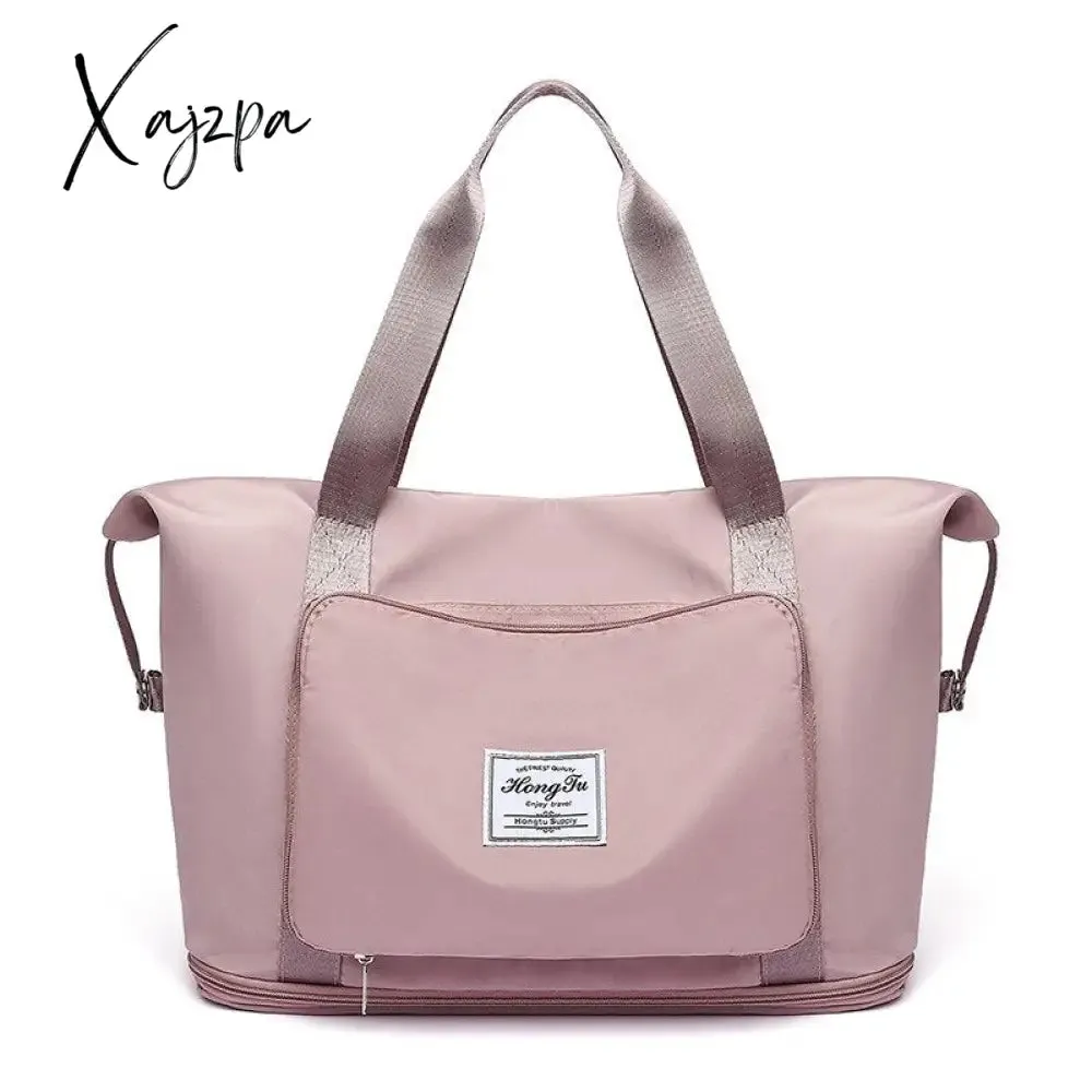 Xajzpa - Multifunctional Women Travel Bags New Large Capacity Folding Travel Bags Waterproof Tote Handbag Travel Duffle Bags