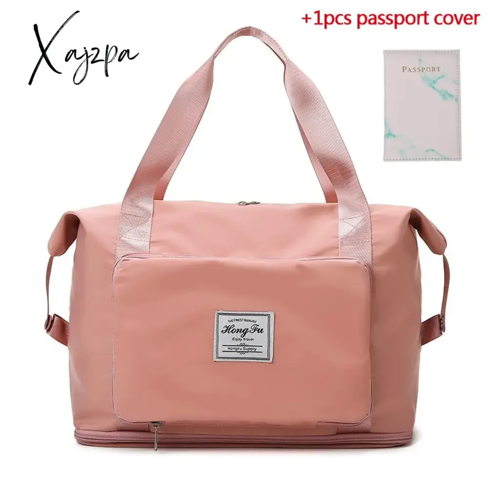 Xajzpa - Multifunctional Women Travel Bags New Large Capacity Folding Travel Bags Waterproof Tote Handbag Travel Duffle Bags