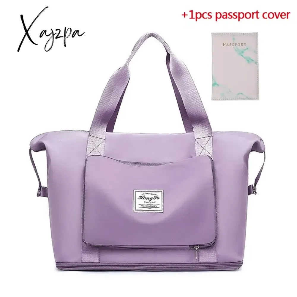 Xajzpa - Multifunctional Women Travel Bags New Large Capacity Folding Travel Bags Waterproof Tote Handbag Travel Duffle Bags